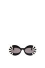 LOEWE Gafas de sol ovaladas oversize en acetato Negro/Blanco pdp_rd