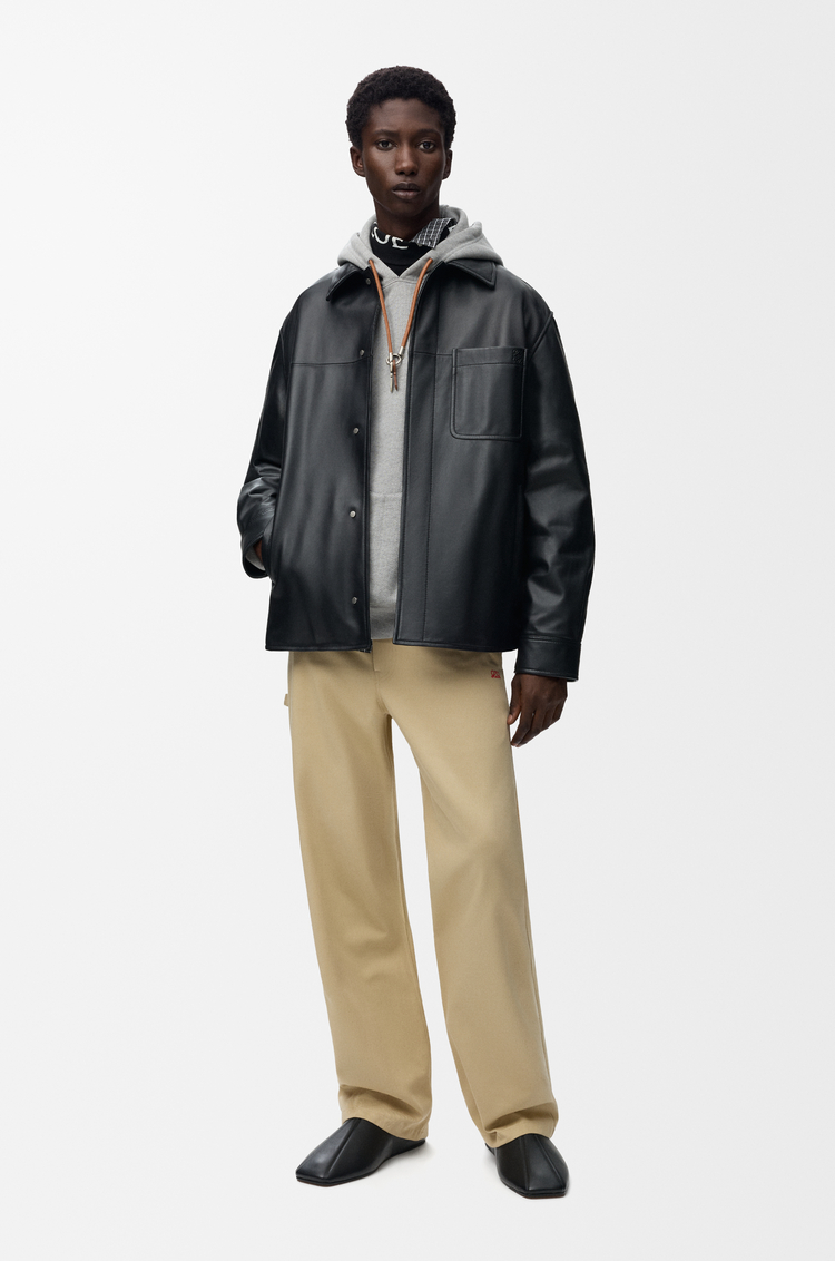 LOEWE Giacca-camicia in nappa di agnello Nero