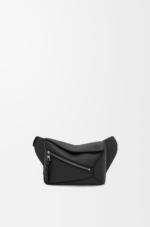LOEWE Mini Puzzle bumbag in classic calfskin Black