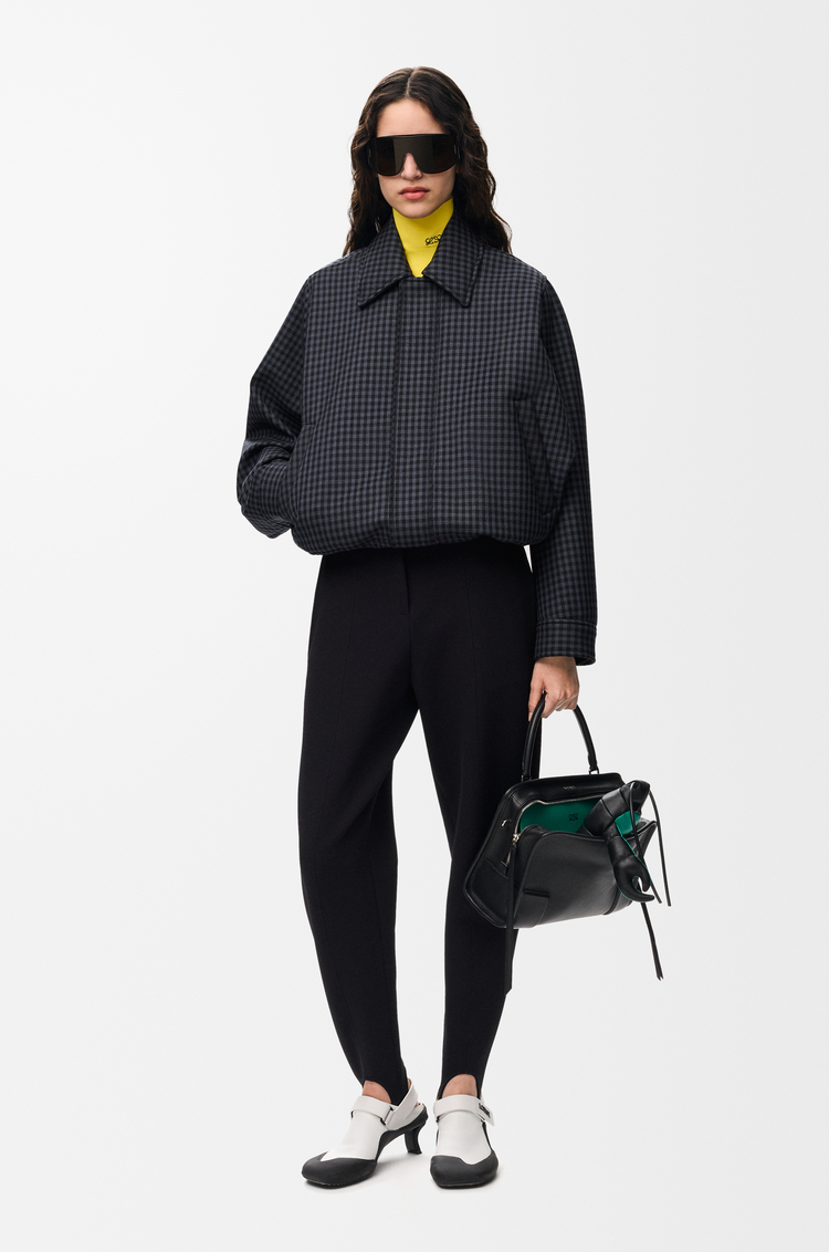 LOEWE Chaqueta con cordón de ajuste en lana Azul/Negro