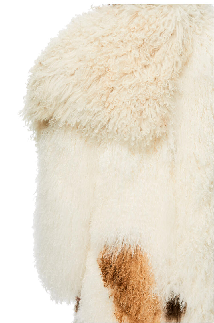 LOEWE Abrigo en lana de oveja Blanco/Negro/Marron pdp_rd