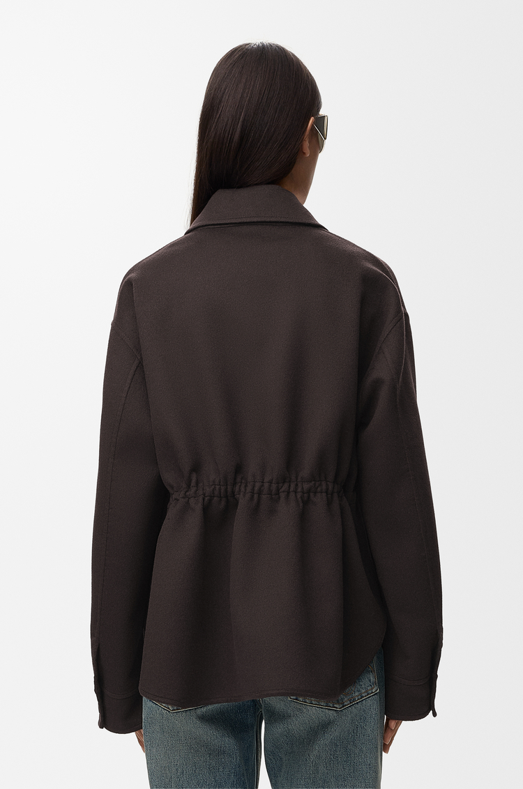 LOEWE Chaqueta Workwear en lana y cashmere Marrón/Gris