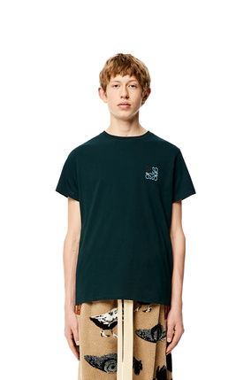LOEWE Camiseta en algodón con Anagrama Verde Bosque plp_rd