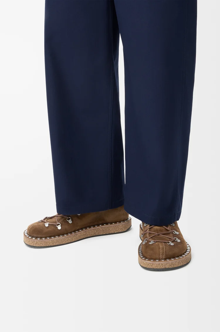 LOEWE Souliers à lacets Rivet en veau velours Marron