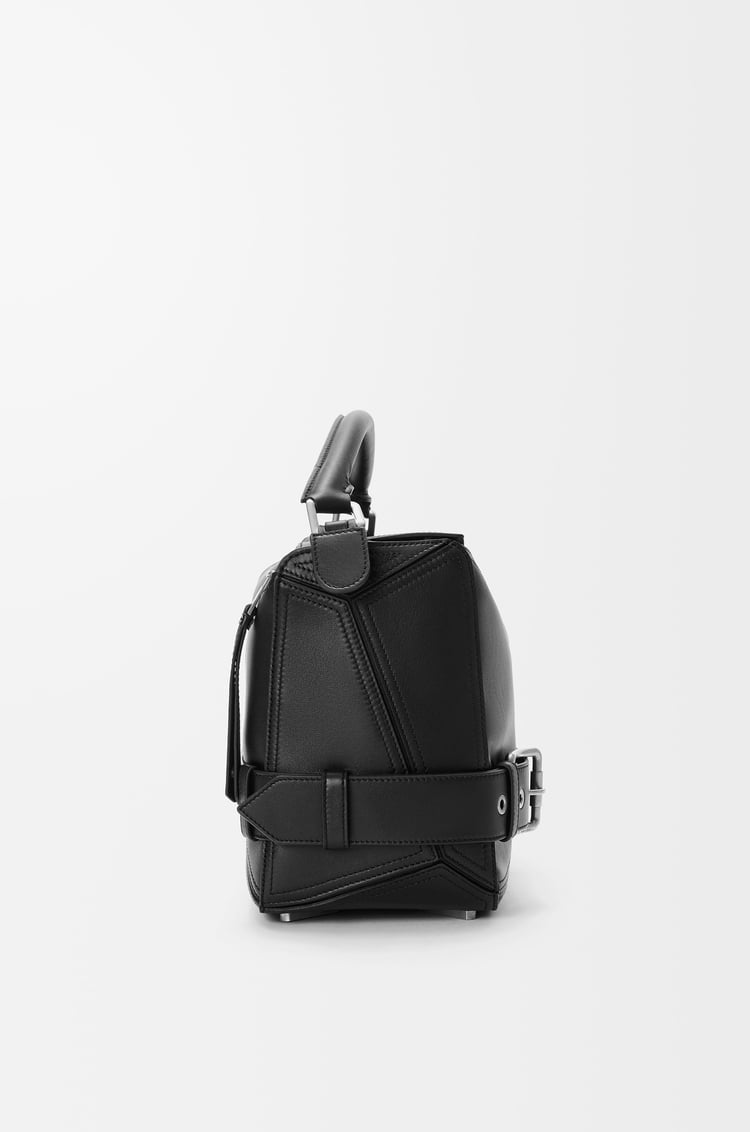 LOEWE Large Puzzle Biker bag in shiny calfskin Black