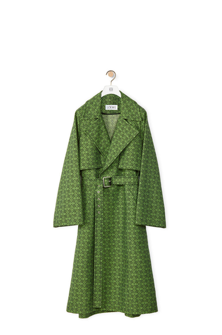 LOEWE Coat in Anagram jacquard Black/Green pdp_rd