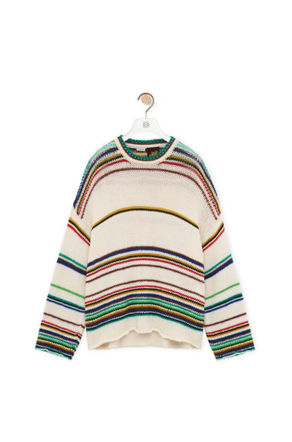 LOEWE Sweater in cotton blend 淺米色/多色 plp_rd