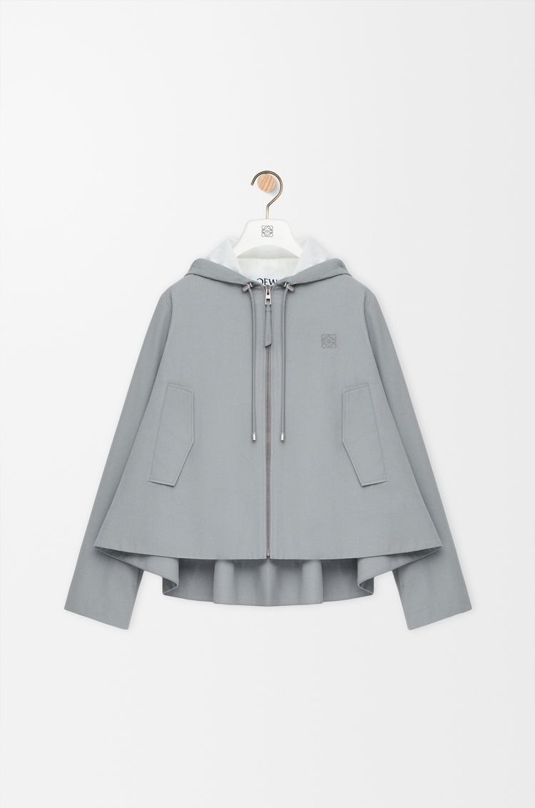 LOEWE フーデッド ジャケット（コットン） ライトグレー