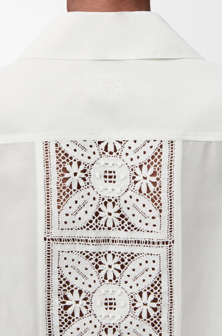 LOEWE Camisa en algodón y seda Blanco