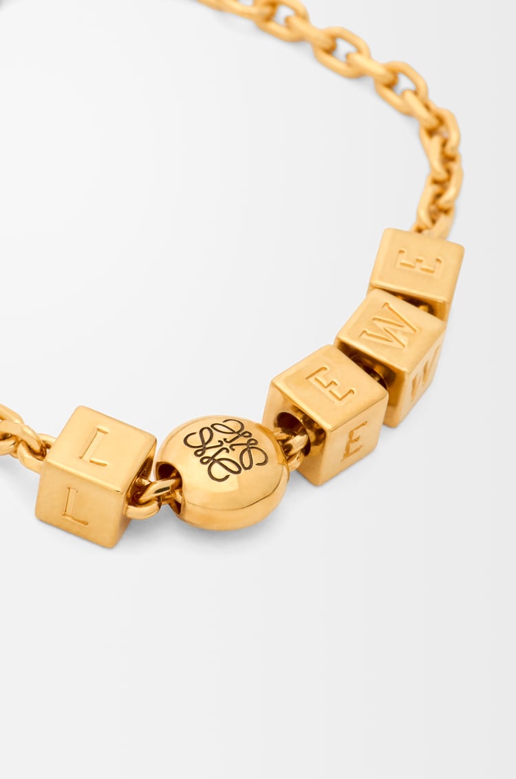 LOEWE Pebble Cube bracelet in sterling silver Gold