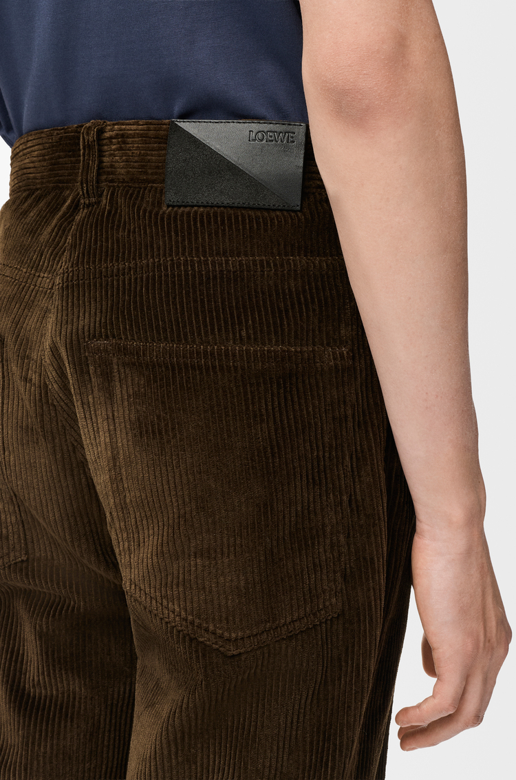 LOEWE Trousers in cotton corduroy Brown