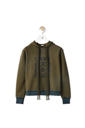 LOEWE Anagram hoodie in cotton Loden Green plp_rd
