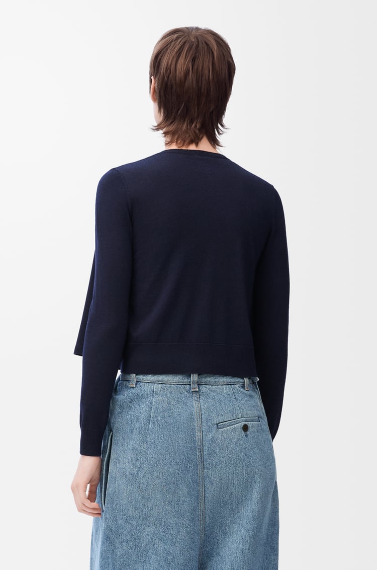 LOEWE Cardigan in wool Dark Navy Blue