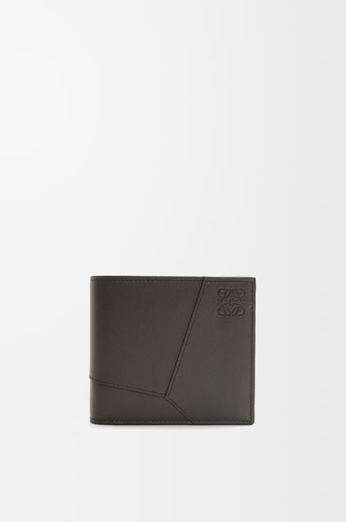 LOEWE Puzzle bifold coin wallet in classic calfskin Dark Grey
