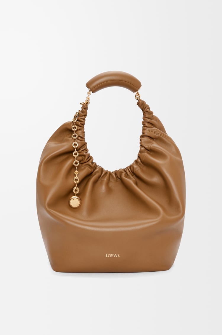 LOEWE Medium Squeeze bag in mellow nappa lambskin Oak