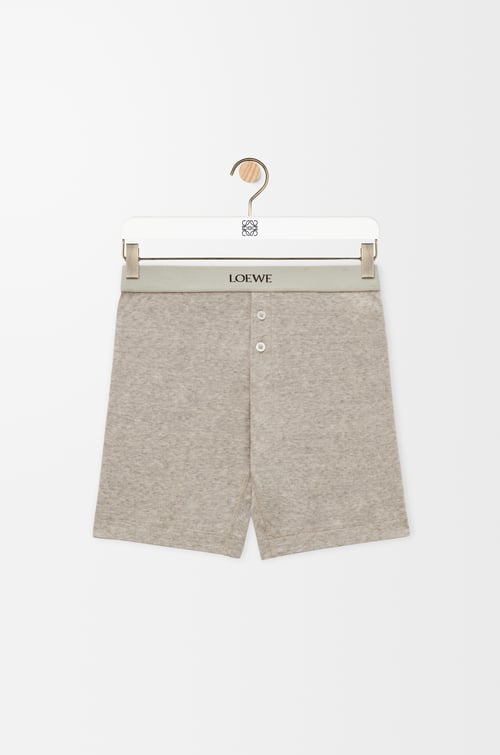 LOEWE Shorts in cotton and wool Beige