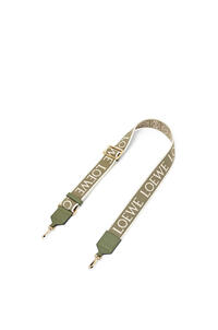 LOEWE Anagram strap in jacquard and calfskin Green/Avocado Green
