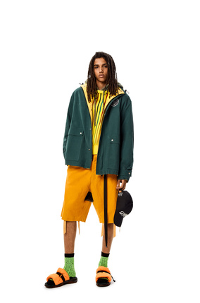 LOEWE Multi-colour knit hoodie in cotton Yellow/Multicolour plp_rd