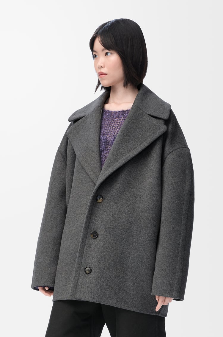 LOEWE ショート コート（ウール） グレーメランジ