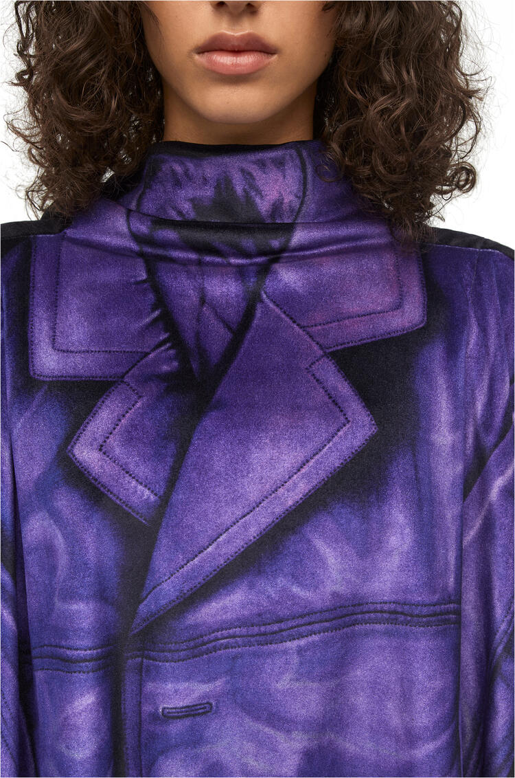 LOEWE Trompe l'oeil top in velvet Purple/Black