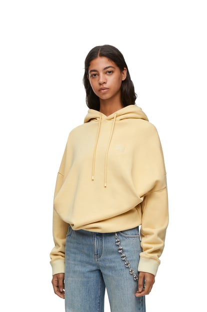 LOEWE Draped hoodie in cotton Vanilla plp_rd