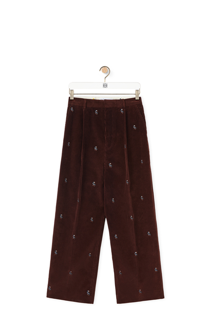 LOEWE Trousers in cotton Cocoa