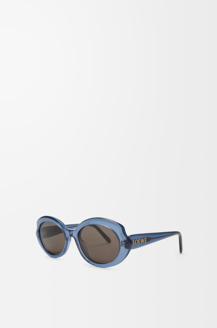 LOEWE 迷你 Slim Oval 太阳镜 牛奶蓝