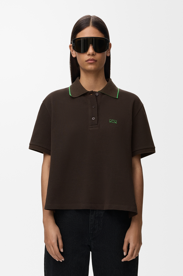 LOEWE Polo en coton Marron
