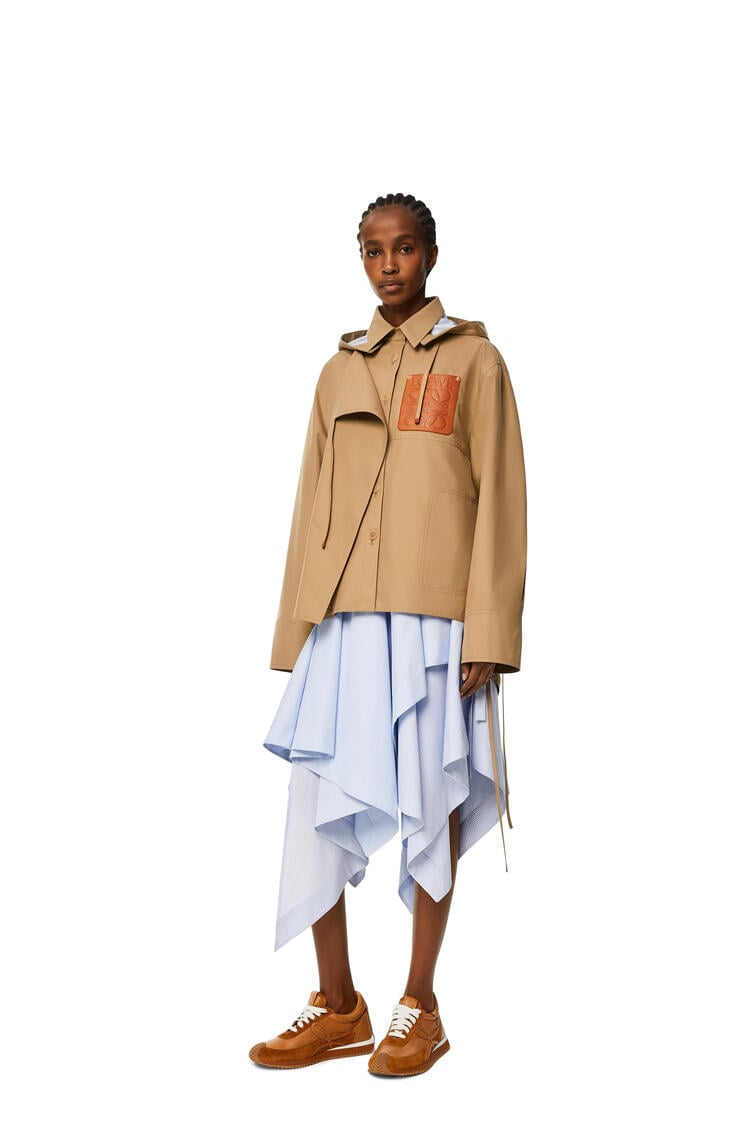 LOEWE Military hooded parka in cotton Sweet Caramel pdp_rd