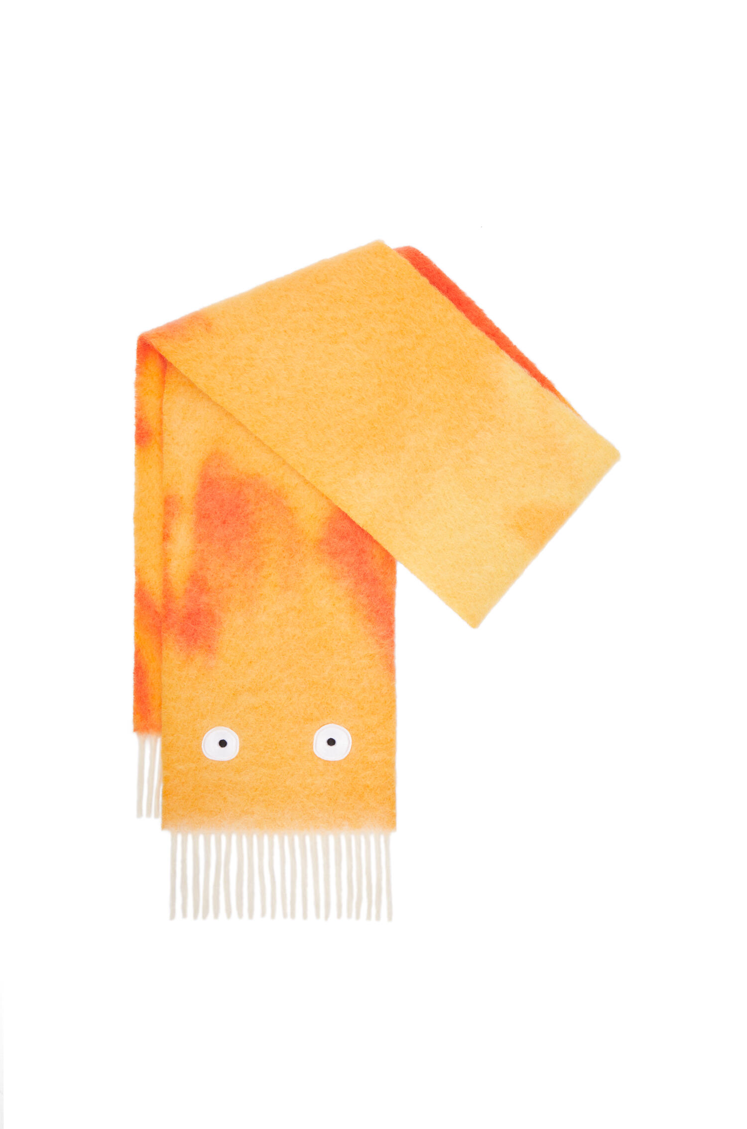 Calcifer Scarf In Mohair And Wool Blend Orange Red LOEWE Calcifer scarf in mohair and wool blend orange red loewe