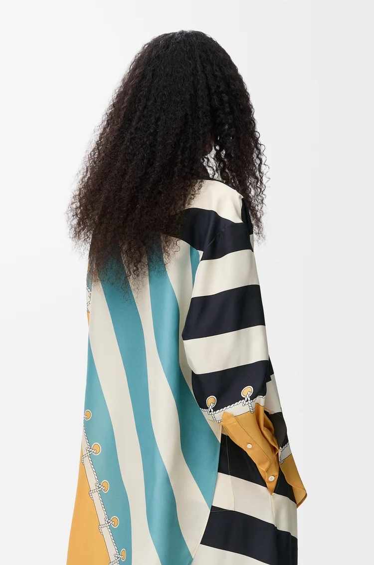 LOEWE Shirt in silk Orange/Multicolor