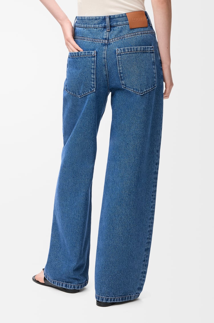 LOEWE Jean baggy Anagram en coton Bleu Jean