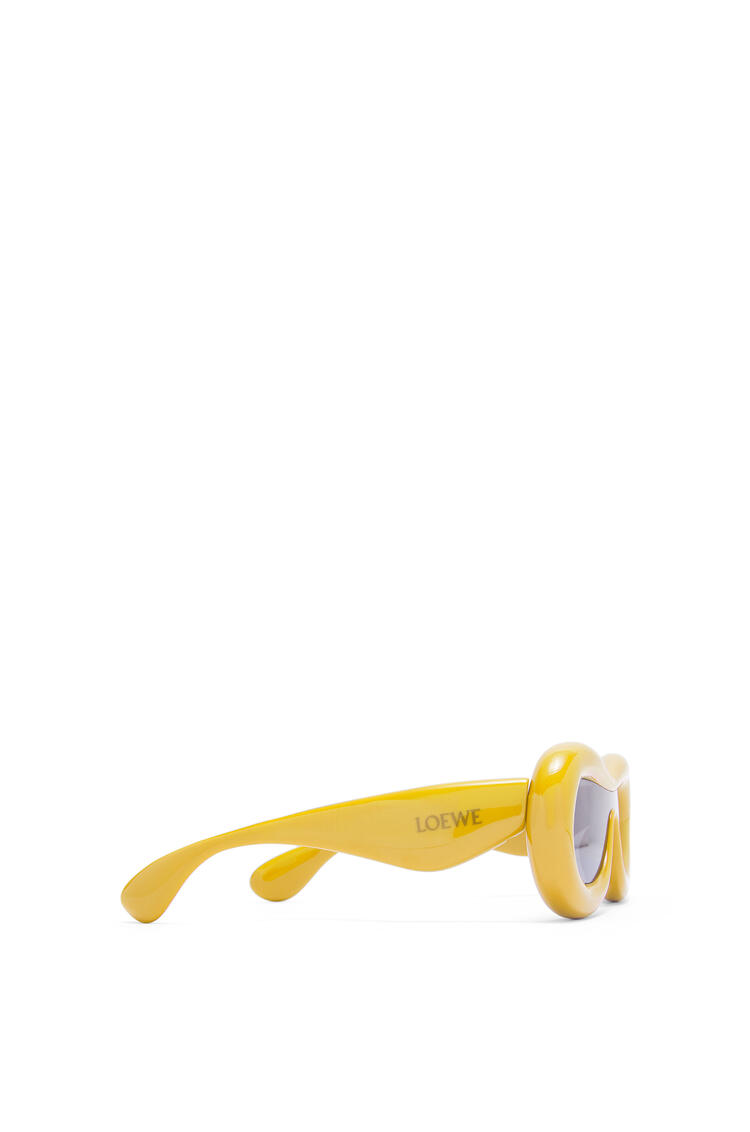 LOEWE 醋酸纖維充氣面罩式太陽眼鏡 黃