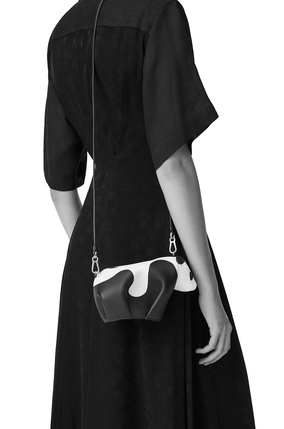 LOEWE Mini Panda bag in classic calfskin Black/White plp_rd