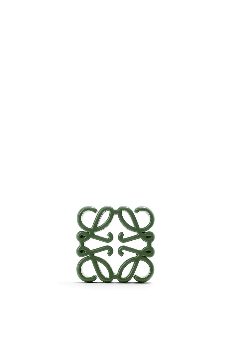 LOEWE Small Anagram cube dice in metal Green