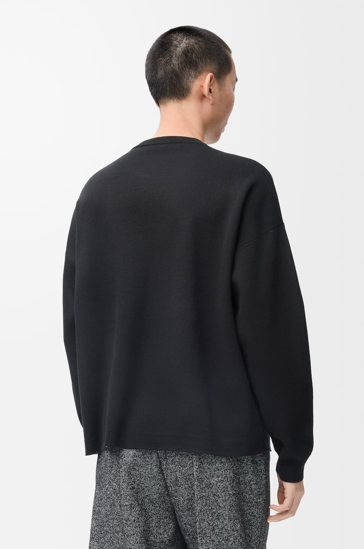 LOEWE Jersey Anagram con bolsillo en algodón Negro/Blanco