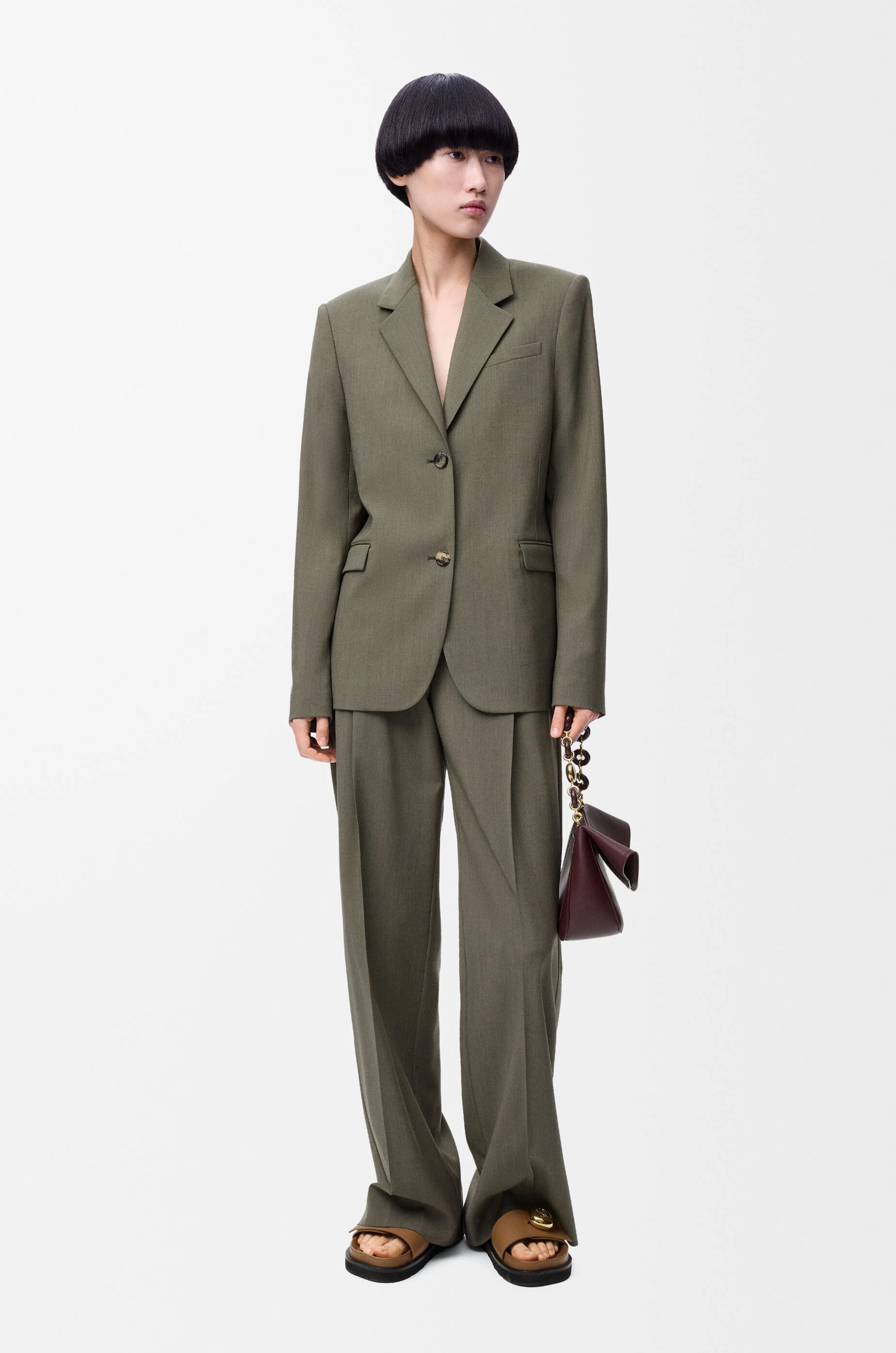 【関税込み】LOEWE Melange twill blazer Loewe Mèlange Twill Blazer | italist