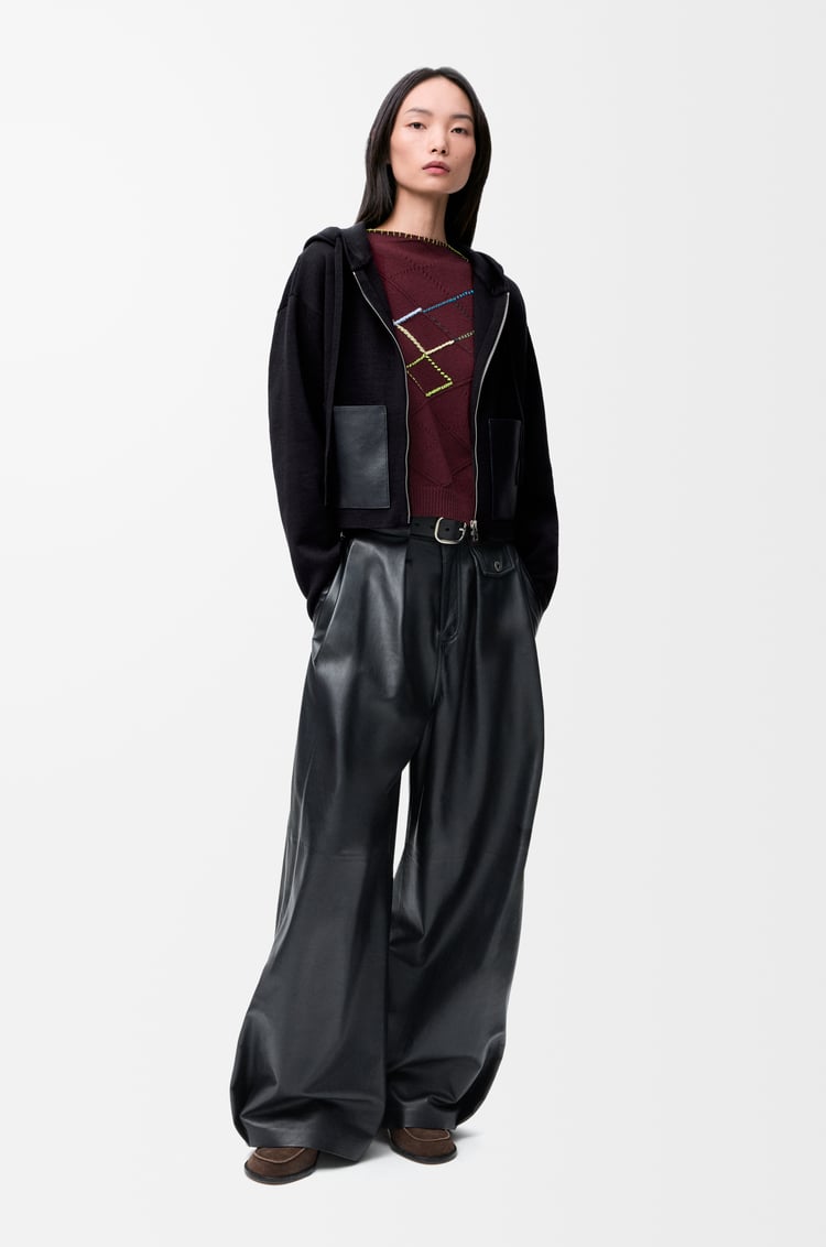 LOEWE ジップアップ フーディー（ウール） ブラック