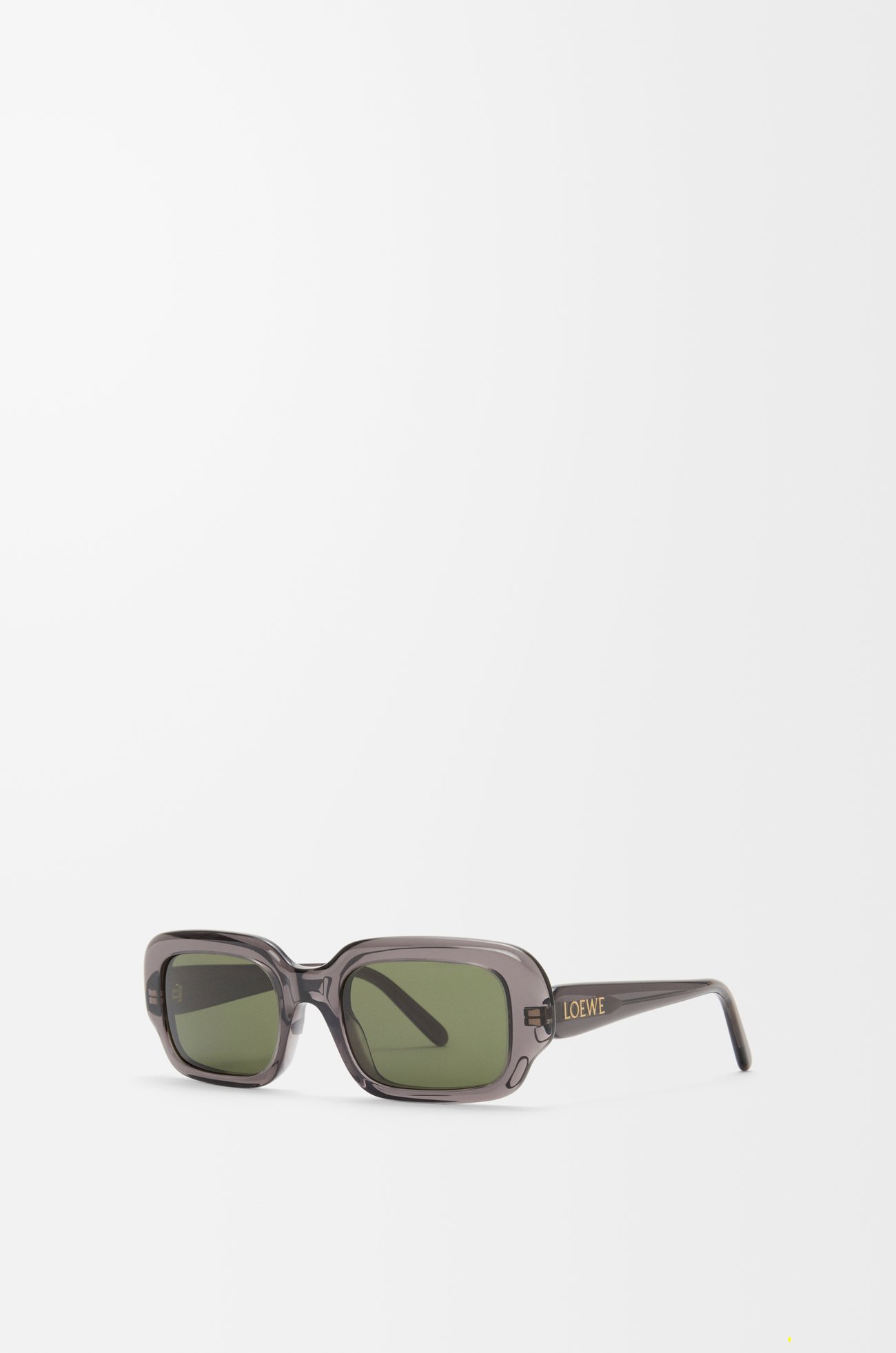 LOEWE レクタンギュラー スリム サングラス グレー