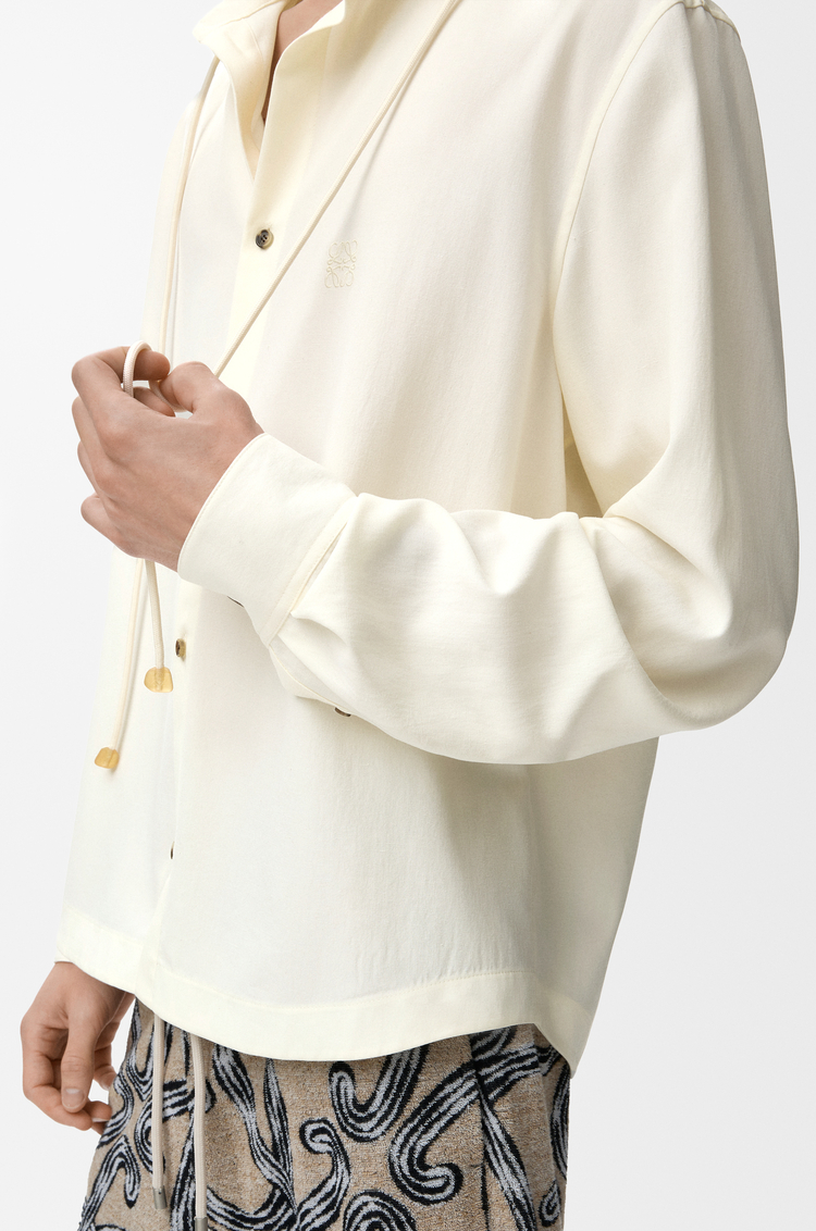LOEWE Camisa con capucha en lyocell Marfil
