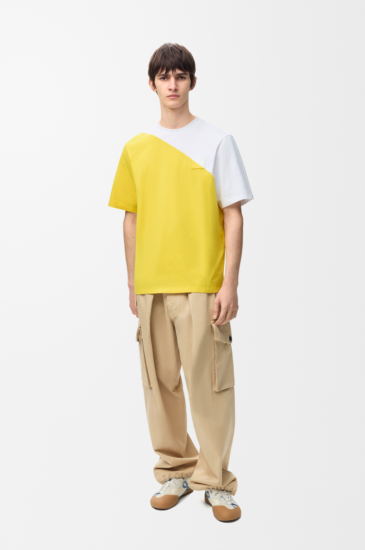 LOEWE Loose fit T-shirt in cotton White/Yellow