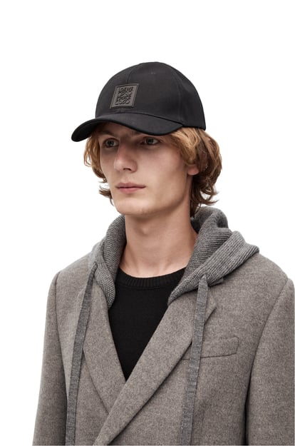 LOEWE Patch cap in canvas 黑色 plp_rd