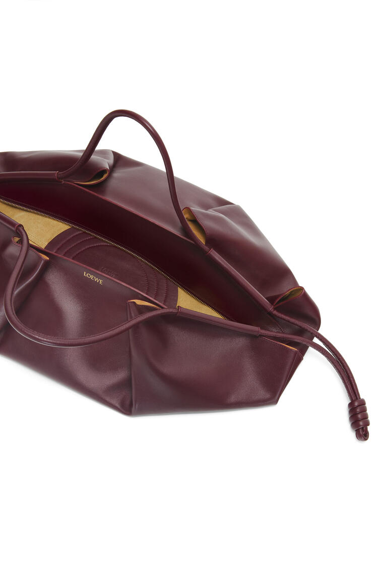 LOEWE XL Paseo bag in shiny nappa calfskin Burgundy