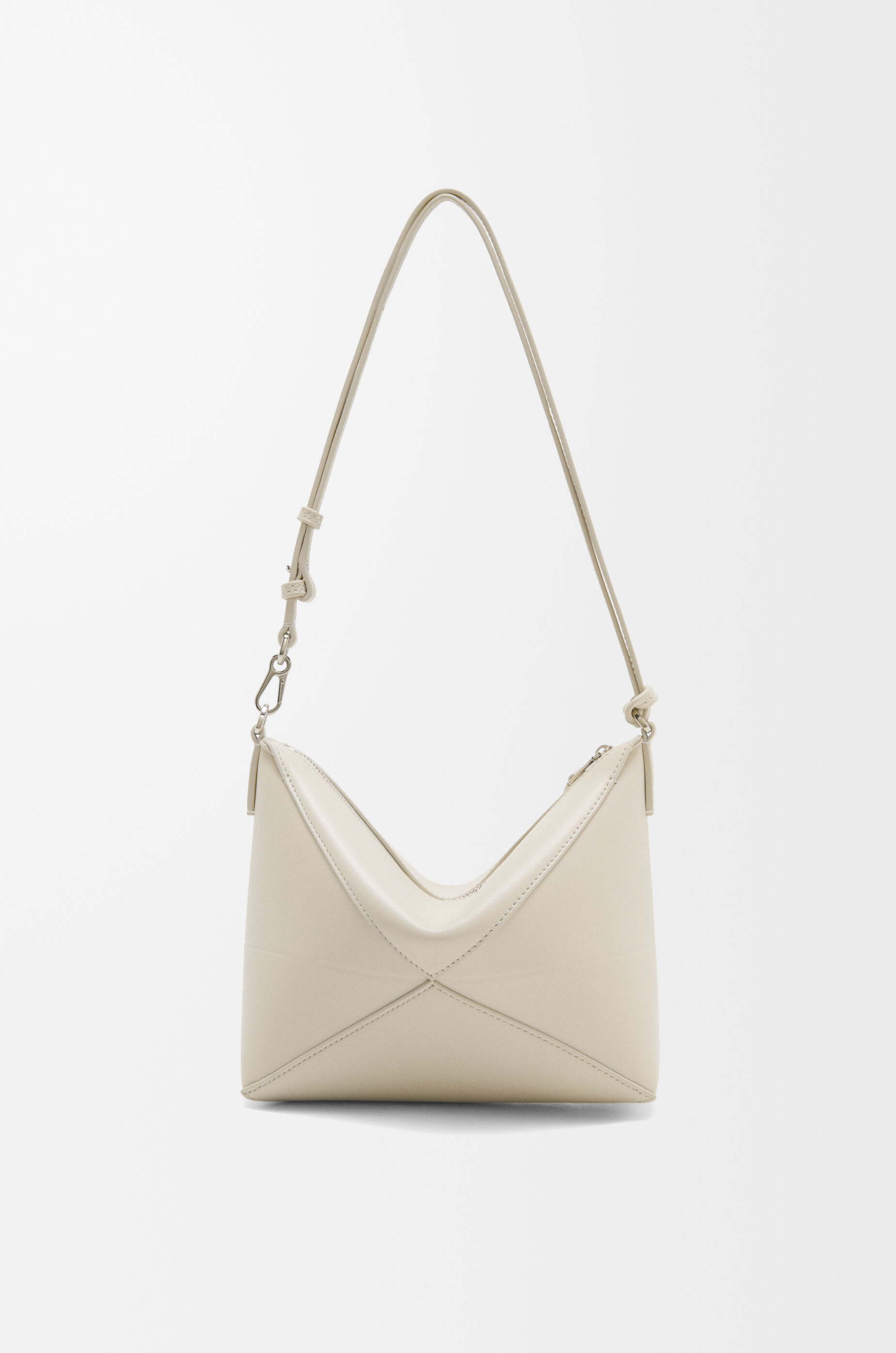 パズルフォルド ポーチ（シャイニーナパカーフ） ホワイト - LOEWE