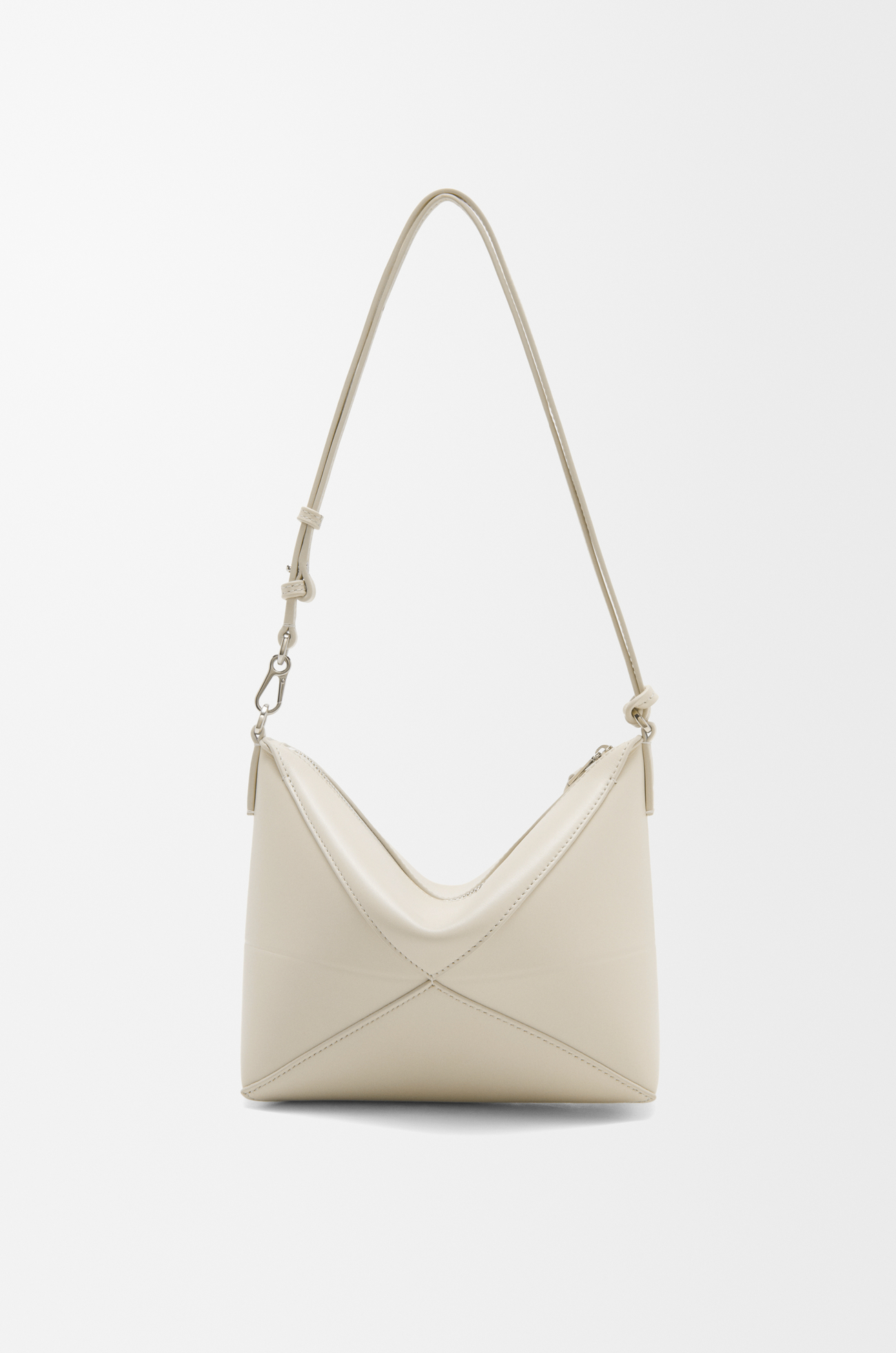 LOEWE Puzzle Fold pouch in shiny nappa calfskin Sea Salt