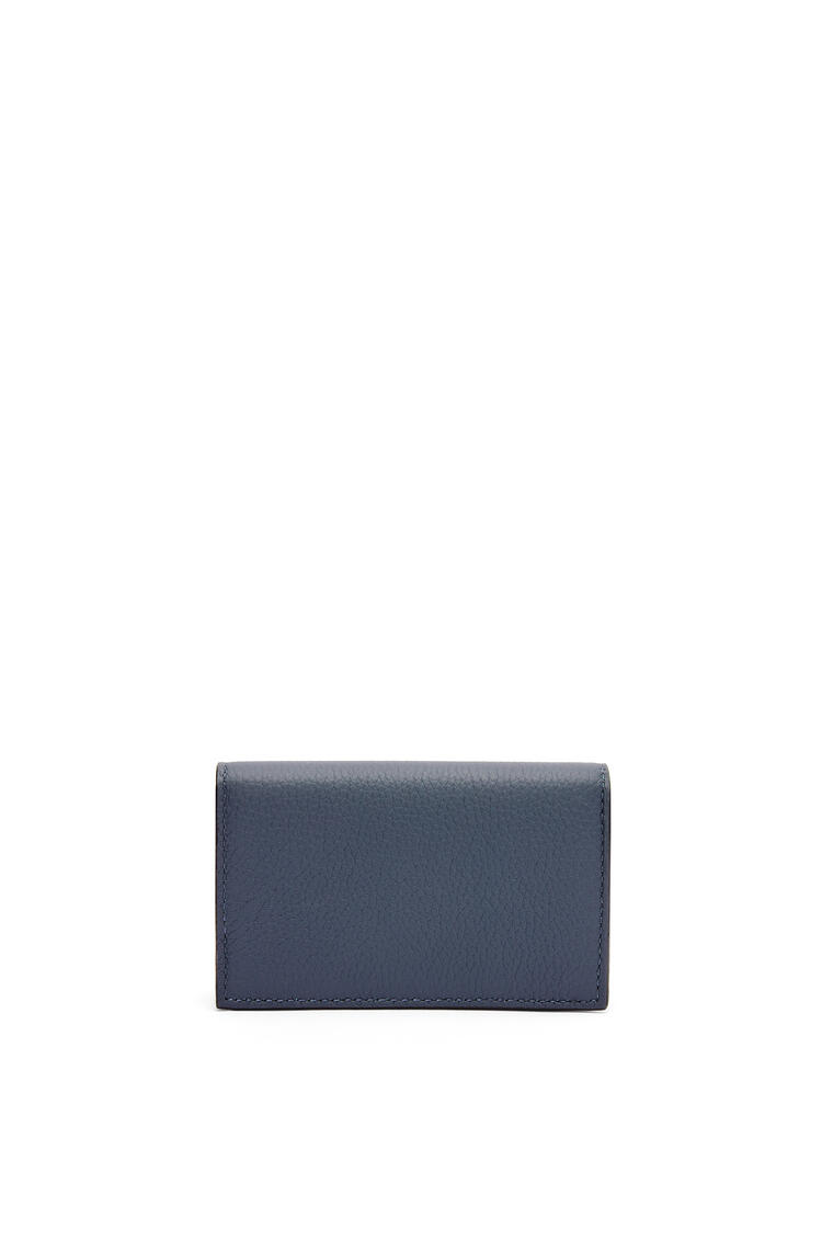 LOEWE Business cardholder in soft grained calfskin Onyx Blue