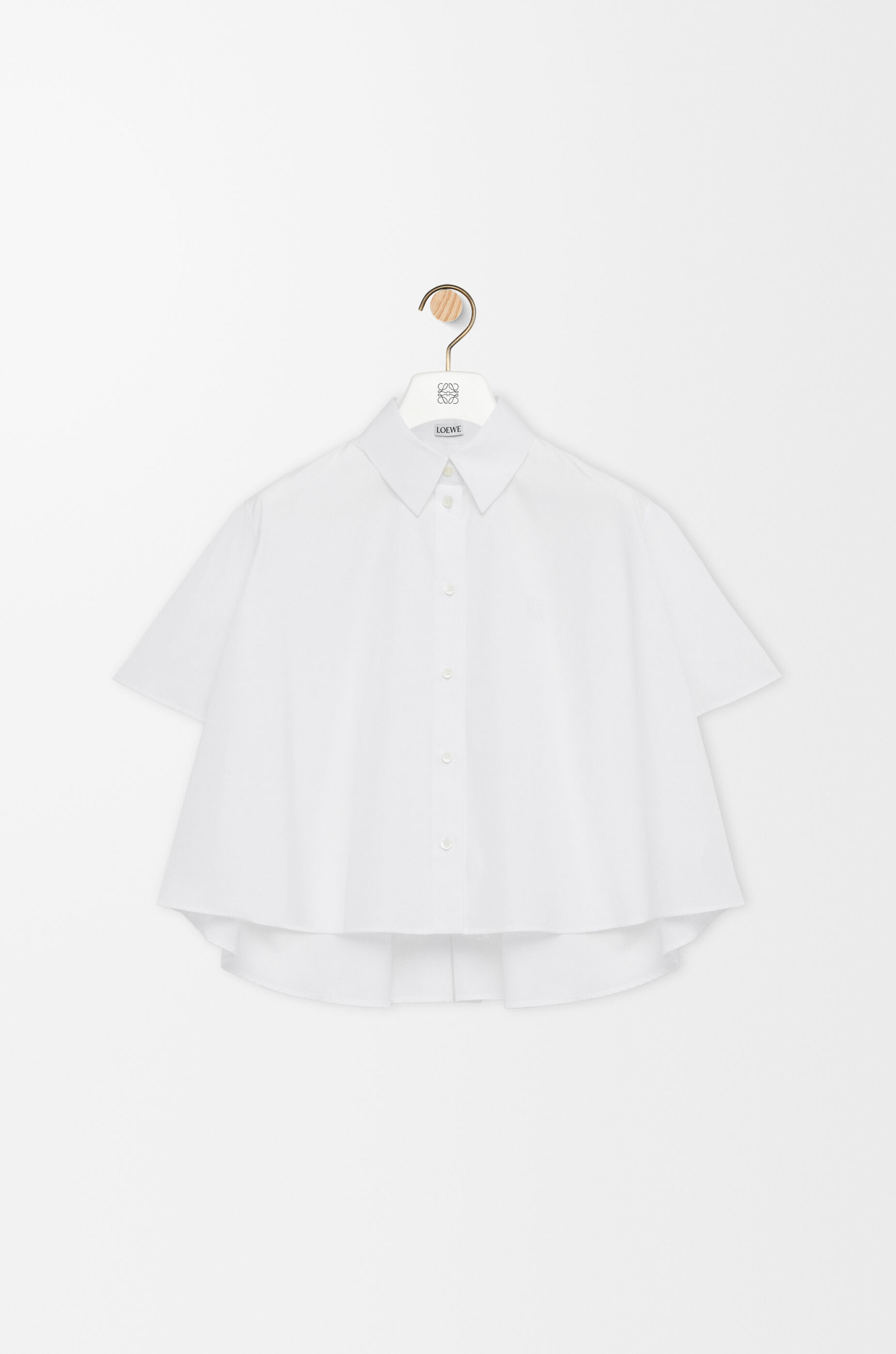 ショートスリーブ トラペーズ シャツ（コットン） ホワイト - LOEWE
