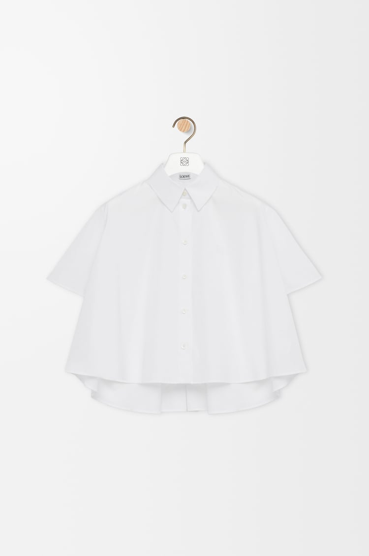 LOEWE ショートスリーブ トラペーズ シャツ（コットン） ホワイト