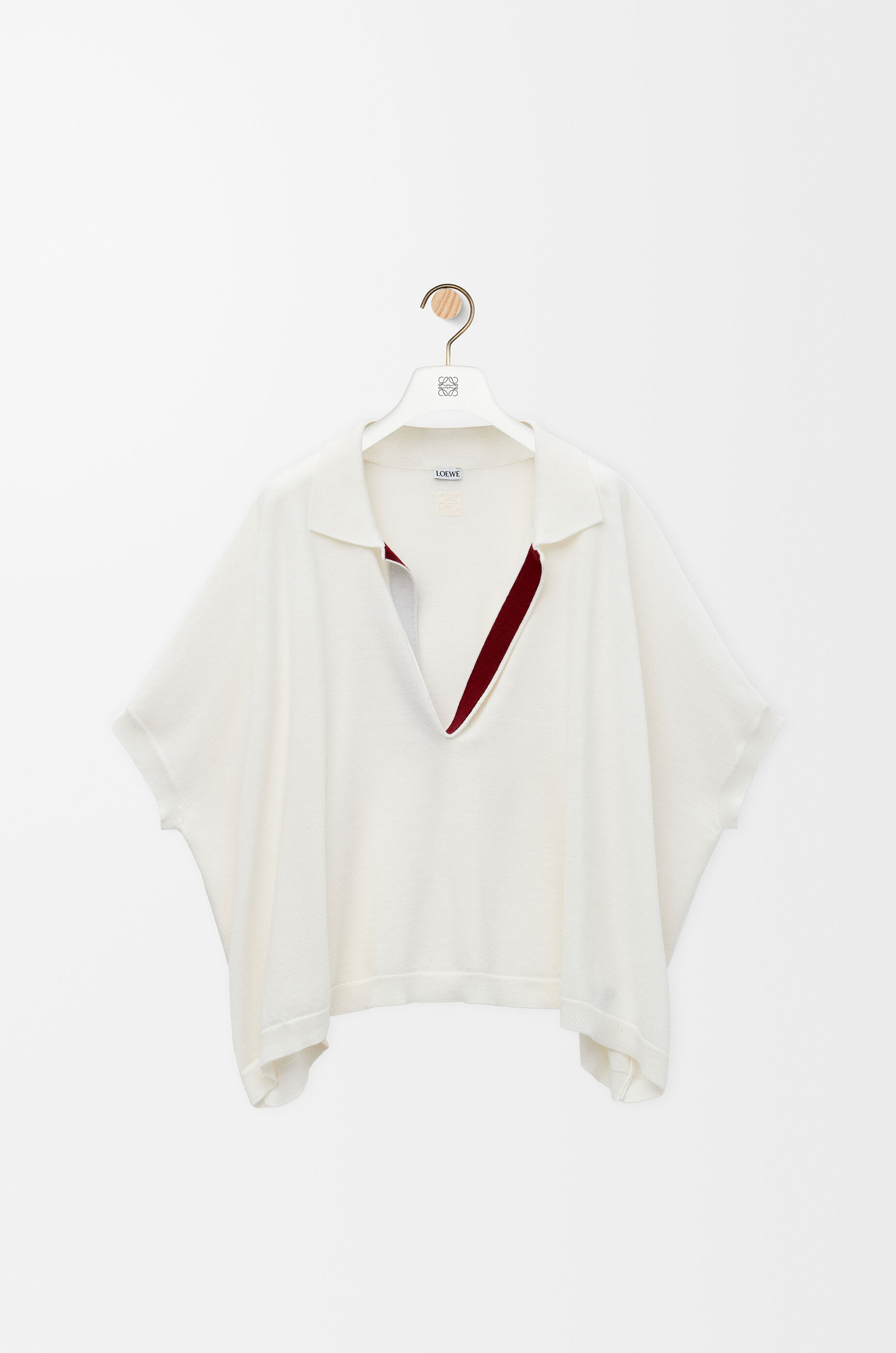Polo sweater in wool White - LOEWE Polo sweater in wool White - LOEWE