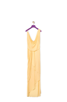 LOEWE Chain draped dress in viscose Light Yellow plp_rd